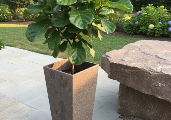 Blumenvase hoch satiniert